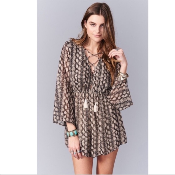 Barboteuse Show Me Your Mumu Tillie - Manches Cloche En Cachemire - Taille XS Occasion